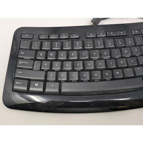 Microsoft Comfort Curve Keyboard 3000 USB Multimedia Contour Model 1482  OEM - Picture 2 of 5